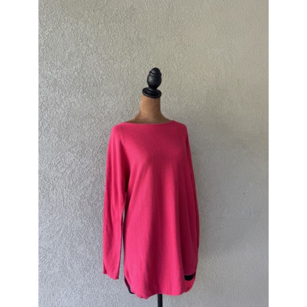 Michael Kors Pink Knit Tunic Boat Neck Top Size Medium